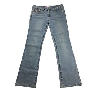 AB Jeans Women's 12 32x32 Bootcut Horse Shoe Mid Rise Blue